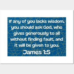 Bible Verse James 1:5 Posters and Art